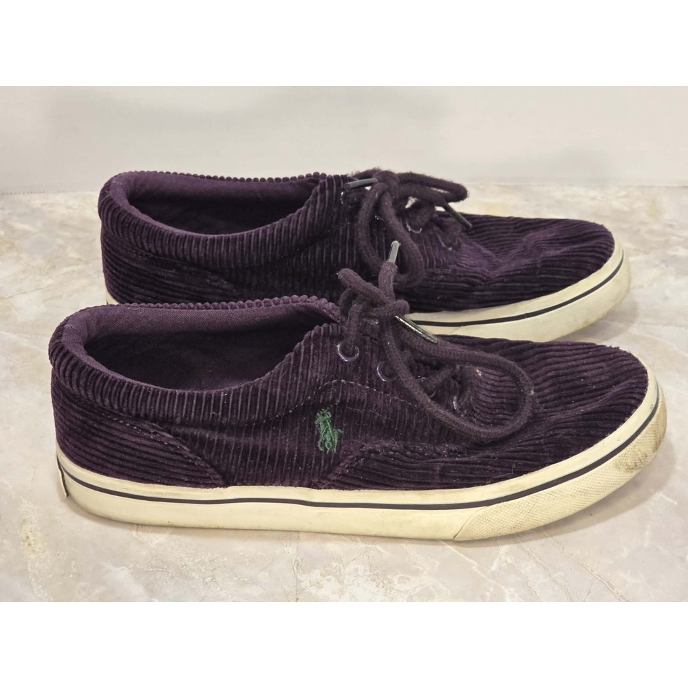 Ralph Lauren Polo Kids Corduroy‎ Sneakers Plum US 3 GUC Preppy 👟🟣